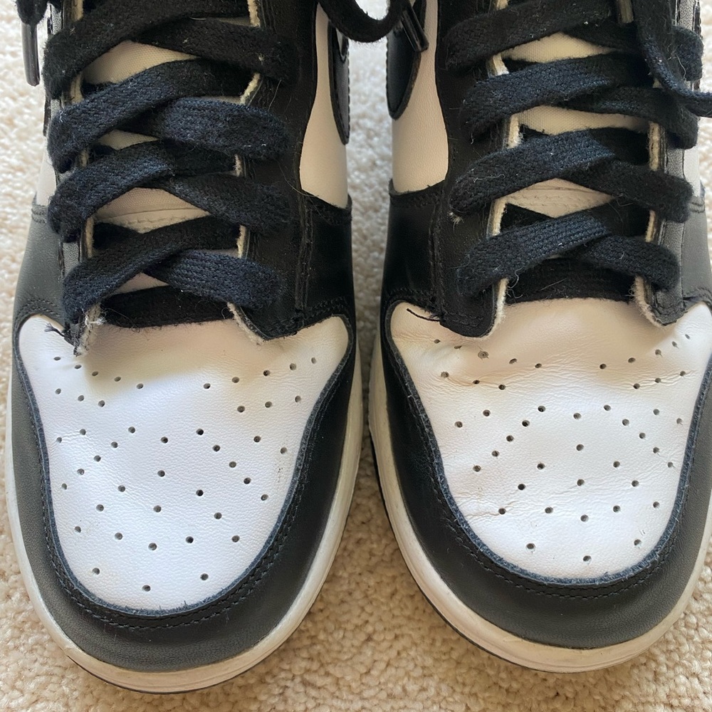Nike Dunk High Black and White Athletic Shoes - Picture 4 of 7